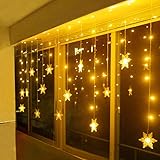 LED Lichterkette, Schneeflocke Fenster, Weihnachtsbeleuchtung Innen Warmweiß...
