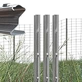 TRUTZHOLM 10x Z-Profil Zaunpfosten 200 cm feuerverzinkt Zaunpfähle 1,5 mm...