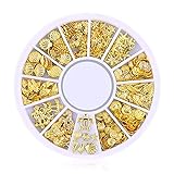 MaNMaNing Sommer Nagel Gold Muschel Legierungen Metal Kunst Ozeannieten Nieten...