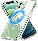 ivoler Klar Magnetisch Hülle für iPhone 12 Mini 5.4 Zoll, [Kompatibel mit MagSafe] [Nie Vergilbung] [Militärischer Schutz] Stoßfest Kratzfest Transparent Schutzhülle Durchsichtige Handyhülle Case