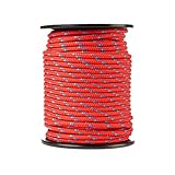 SNURO Polypropylenseil (6mm, 50M, rot mit blau und grün) - Leichtes,...