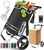 KESSER® Einkaufstrolley klappbar mit 56L Kapazität und belastbar bis 50kg |...
