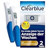Clearblue Schwangerschaftstest Frühtest digital, Pregnancy Test, 2x...