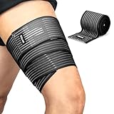 ONTYZZ Kniebandagen Stütze 1 Stück Hoch Elastisch Oberschenkel Kompressions...