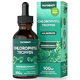 Chlorophyll Tropfen 100ml aus reinem Alfalfa | Vegane Chlorophyll Liquid |...