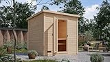 Chillroi® Karibu Saunahaus MELO 38 mm naturbelassen Außensauna Gartensauna...