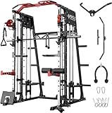 ZERELEK Smith Machine, Multipresse Power Rack mit Cabel Crossover Maschine,...