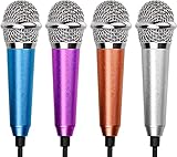 ALFFREUDE 4 StückeMini Mikrofon Tiny Karaoke Microphone Tragbar Handmikrofon...