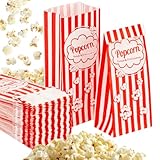 MAQIHAN Popcorn Tüten 50 stück - Flacher Quadratischer Boden Bottom...