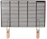 GRILLROSTPROFI Gusseisen-Grillrost 67 x 40 cm mit abnehmbaren Handgriffen von...