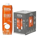 beckers bester Orange - 6er Pack - Orangensaft - 100% natürlicher Direktsaft -...