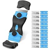 Ainiv Schaber Set, Doppelkopf Stabiler Kochfeldschabermit 20 Ersatz-Klingen,...