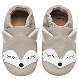 IceUnicorn Krabbelschuhe Baby Lauflernschuhe Jungen Weiche Leder Babyschuhe...