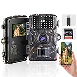 VIVIDRISE Wildkamera, 4K Wildtierkamera, Nachtsichtkamera mit WLAN & App,...