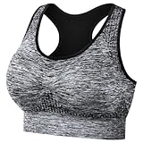 AUYAO Sport BH Damen Sport Bustier BH Ohne Buegel mit Polsterung Bustiers...