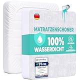 Matratzenschoner 90 x 200 cm wasserdichte Matratzenauflage Spannbettlaken...