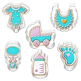 6Stk Baby Shower Ausstechformen Set,Baby Ausstechformen,Edelstahl BabyParty...