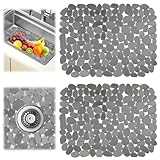 2 Stück Spülbeckenmatte, 40 x 30 cm Spülbeckeneinlage, Spülbeckenschutz...