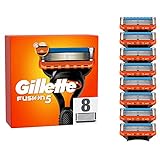 Gillette Fusion 5 Rasierklingen, 8 Ersatzklingen für Nassrasierer Herren mit...
