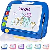 SGILE Große Magnetische Maltafel Zaubertafel Kinder, Magnet Magnettafel mit 4...