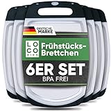 Loco Bird Frühstücksbrettchen Spülmaschinenfest - Brettchen 25x16cm,...