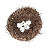 zalati Künstliches Vogelnest, 1 x simuliertes Vogelnest mit 5 künstlichen...