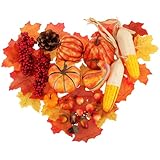 com-four® 49-teiliges Herbstdeko-Set - Tischdeko für den Herbst - DIY...