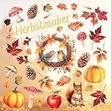 Fensterbilder Set Herbst I beidseitig bunt I statisch haftend I wiederverwendbar...