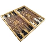 PrimoLiving XXL Holz Backgammon Schach Set - 50 x 47 cm (P-716) - Tavla...
