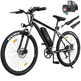 E Bike für Herren Damen, 26 Zoll E-Mountainbike Abnehmbarer 10.4Ah Akku,7-Gang...