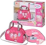 Zapf Creation 832455 BABY born Wickeltasche - Puppenwickeltasche in rosa grau...