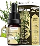 Naturschein BIO Thymianöl 10ml [100% Naturrein] | Ätherisches Öl mit...