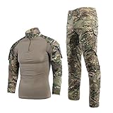 Airsoft Tarnanzug Herren Paintball Combat Shirt Taktische Hose Langärmlige mit...