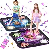 Tanzmatte Geschenk für Kinder, 2-Spieler & 12-Tasten Leucht-Tanzmatte mit...