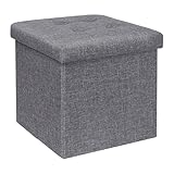 Bonlife Sitzhocker mit Stauraum Sitzbank Faltbar Truhe Aufbewahrungsbox Pouf...