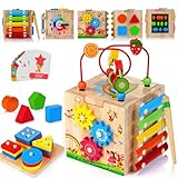 HELLOWOOD 8 in 1 Motorikwürfel ab 1 Jahr Aktivitätswürfel Stapel- und...