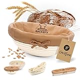 Backefix Gärkörbchen rund 23 cm innen klein 500g bis 1 kg Brot - nachhaltig...