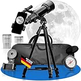 ASTRADA® Teleskop [70/400] mit Stativ & Handyhalterung - astronomisches...