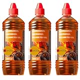 Moritz 3X 1000 ml Grill Anzünder Gel für alle Arten von Kohle - Kamine -...