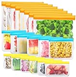 20er Pack Wiederverwendbare Aufbewahrungsbeutel, BPA-freie Gefrierbeutel,...
