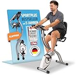 SportPlus Klappbarer Heimtrainer – Leises Hometrainer Fahrrad für Zuhause –...