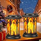 BUCASA Solarlampen für Außen Hängend, 2 Stück Vintage Solar Laternen für...