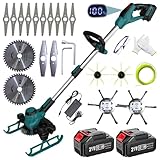 Fiutazge Rasentrimmer mit Akku, Akku Rasentrimmer für Makita-Akkus mit 2 Akku...