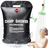 ECtury 20L Campingdusche, Mobile Camping Dusche, Solardusche Camping Set,...