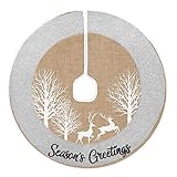 N&T NIETING Weihnachtsbaum Decke, 75cm Weihnachtsbaum Rock mit Hirsch und...