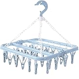 Retoo Faltbarer Wäscheständer with 32 Clips Drehhaken Winddicht Kleiderbügel...