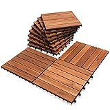 Joparri Terrassenfliesen 11er Klickfliesen Holzfliesen 30 x 30 cm bodenfliesen...