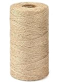 G2PLUS 100M Braun Juteschnur, 1.5mm Jute Schnur für Garten, 2-Lagig...