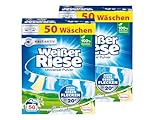 Weißer Riese Universal Pulver 100 Waschladungen (2x 50 WL), Vollwaschmittel...