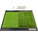 SAPLIZE Golfschlagmatte mit Ballablage, schwere Gummibasis, Fairway und rauer...